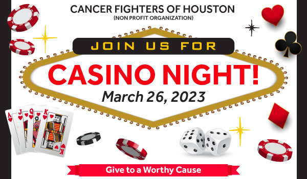 Join Us (Cancer Fighters of Houston) for a fun fundraising event to fight cancer March 23, 2023 at Cafe Benedicte.